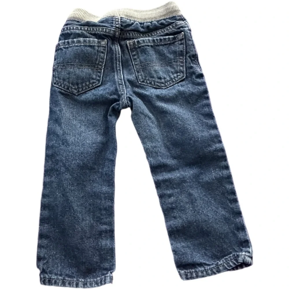 The Children's Place Boys Pull-On Denim Jeans 2T Blue Elastic Waist Cotton